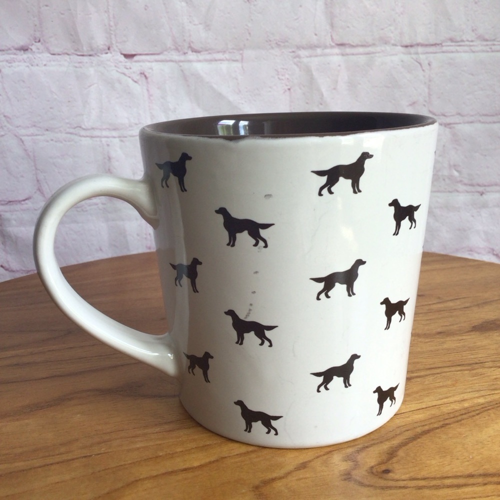 Large Cream and Brown Dog Silhouette Ceramic Mug - Picture 3 of 7